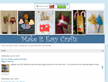 Tablet Screenshot of makeiteasycrafts.com